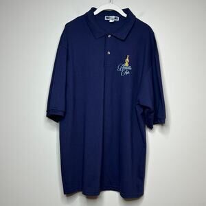 Beadle Cup Blue Polo Shirt Size L Jerzees Golf